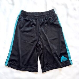 Kids Black and Teal Athletic Shorts